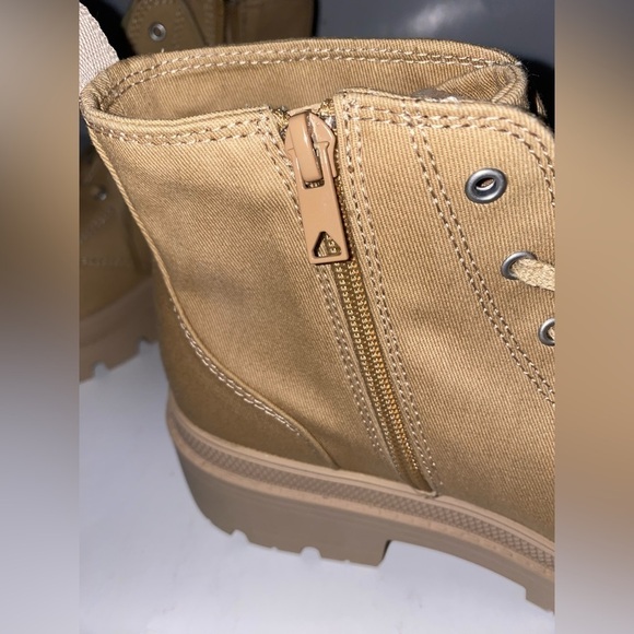 Free People Pallabase Twill Platform Sneaker Boot Lace Up NEW Women 10M Trails - Picture 11 of 13